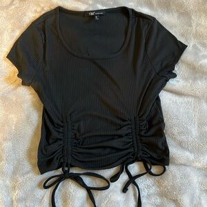 YMI Collections Ribbed Short Sleeved Cropped Top